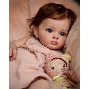 ❤️ 24 inch Baby Girl  Doll Silicone Vinyl  Soft Cotton Body